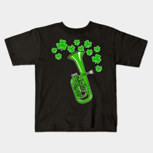 St Patrick's Day Tenor Horn Teacher Brass Player Kids T-Shirt